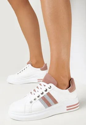 Biało-Różowe Sneakersy Ienaine