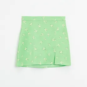 Spódnica w drobne kwiaty - Zielony