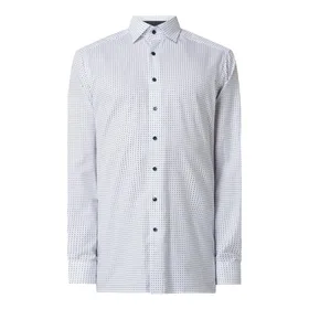 OLYMP Koszula biznesowa o kroju regular fit ze wzorem w jodełkę z bardzo długim rękawem