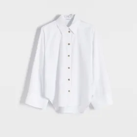 Koszula z szerokimi mankietami - Biały