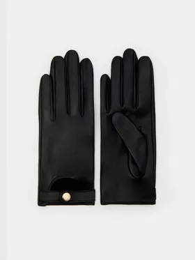 Rękawiczki z wycięciem - Czarny