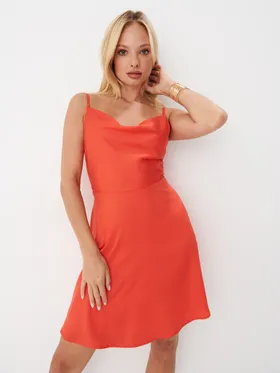 Sukienka mini - Pomarańczowy