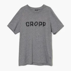 Szary T-shirt z nadrukiem CROPP - Jasny szary