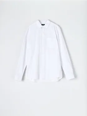 Bawełniana koszula o kroju regular fit. - biały
