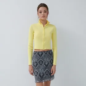 Sweter ze stójką - Żółty