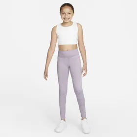 Legginsy z wysokim stanem dla dużych dzieci (dziewcząt) Nike Dri-FIT One Luxe - Fiolet
