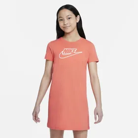 Sukienka typu T-shirt dla dużych dzieci (dziewcząt) Nike Sportswear - Pomarańczowy
