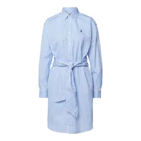 Polo Ralph Lauren Sukienka koszulowa z czystej bawełny z wzorem w paski