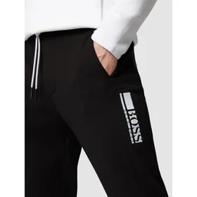 BOSS Athleisurewear Spodnie dresowe z wyhaftowanym logo model ‘Hadiko’