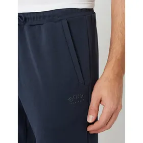 BOSS Athleisurewear Spodnie dresowe z mieszanki bawełny model ‘Hadiko’