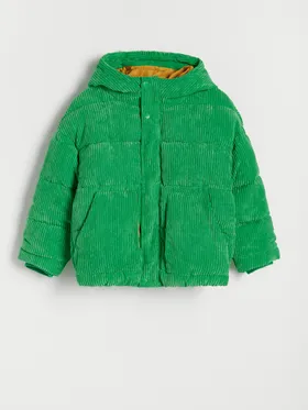 Sztruksowa kurtka z ociepleniem - Zielony