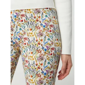 Raffaello Rossi Luźne spodnie skrócone z kwiatowym wzorem model ‘Penny’