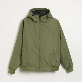 Zielona kurtka zimowa z kapturem - Khaki
