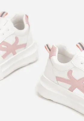 Biało-Różowe Sneakersy Mosila