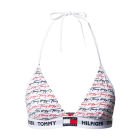 TOMMY HILFIGER Top bikini z nadrukiem z logo