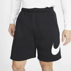 Spodenki męskie z nadrukiem Nike Sportswear Club - Czerń