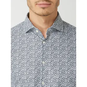 Jake*s Koszula biznesowa o kroju regular fit z diagonalu z ‘Performance Shirt’