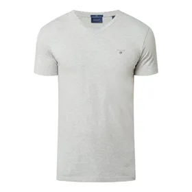 Gant T-shirt o kroju slim fit z wyhaftowanym logo