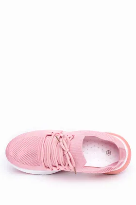 Różowe sneakersy na platformie damskie buty sportowe sznurowane casu 7040-3