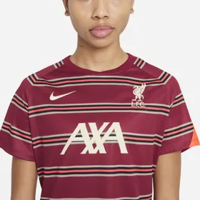 Damska przedmeczowa koszulka piłkarska z krótkim rękawem Liverpool FC - Czerwony