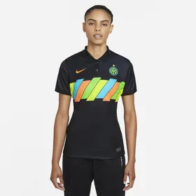 Damska koszulka piłkarska Nike Dri-FIT Inter Mediolan Stadium 2021/22 (wersja trzecia) - Czerń
