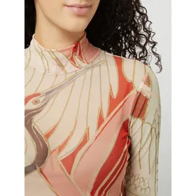 HUGO Bluzka z siateczki model ‘Diliona’
