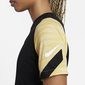 Damska koszulka piłkarska z krótkim rękawem Nike Dri-FIT Strike - Czerń