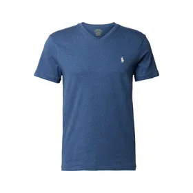 Polo Ralph Lauren T-shirt o kroju custom slim fit z dekoltem w serek