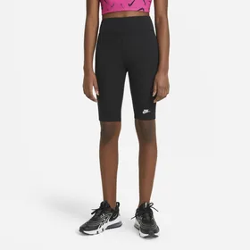 Spodenki do jazdy na rowerze z wysokim stanem dla dużych dzieci (dziewcząt) 23 cm Nike Sportswear - Czerń