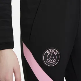 Spodnie piłkarskie dla dużych dzieci Nike Dri-FIT Paris Saint-Germain Strike (wersja wyjazdowa) - Czerń