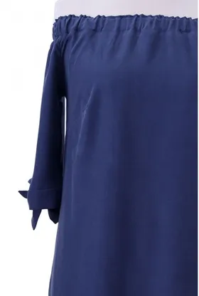 Granatowa sukienka hiszpanka plus size - MARITA