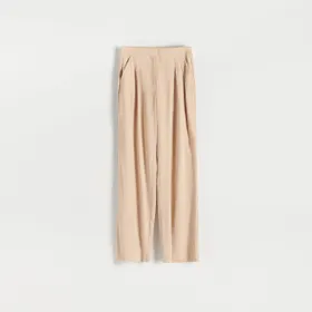 Spodnie z wiskozy - Beżowy