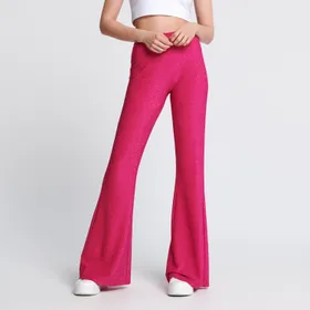 Spodnie flare - Różowy