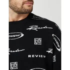 REVIEW Sweter ze wzorem z logo