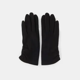 Rękawiczki z marszczeniami - Czarny
