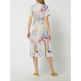 ICHI Sukienka midi z efektem batiku model ‘Cloudy’