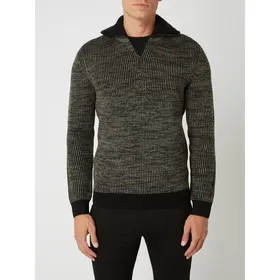 BOSS Casualwear Sweter z wywijanym kołnierzem model ‘Kamoflage’