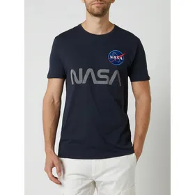Alpha Industries T-shirt z odblaskowym nadrukiem NASA