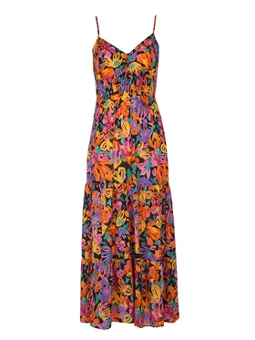 Sukienka maxi w kolorowe kwiaty