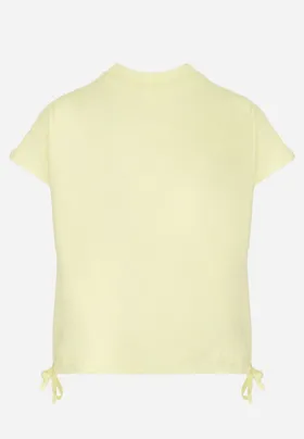 Żółta Koszulka ze Sznurkiem na Dole Denirissa
