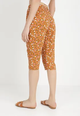 Pomarańczowe Spodnie z Bawełny Clymynome