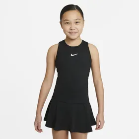 Koszulka tenisowa bez rękawów dla dużych dzieci (dziewcząt) NikeCourt Dri-FIT Victory - Czerń