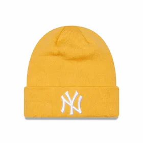 Męska czapka zimowa NEW ERA LEAGUE ESS CUFF BEANIE NEW YORK YANKEES - żółta