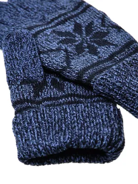 Rękawiczki dzianiniowe z zimowym motywem