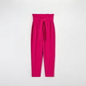 Spodnie z paskiem - Różowy