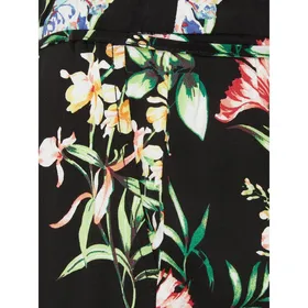Christian Berg Women Luźne spodnie z wiskozy z kwiatowym wzorem