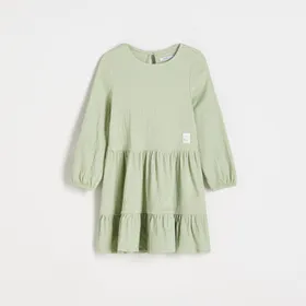 Dzianinowa sukienka midi - Zielony