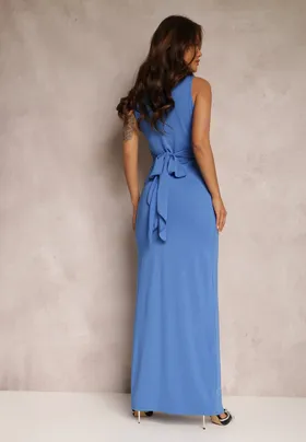 Niebieska Sukienka Alphophe