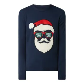 Only & Sons Sweter ze wzorem bożonarodzeniowym model ‘Xmas’