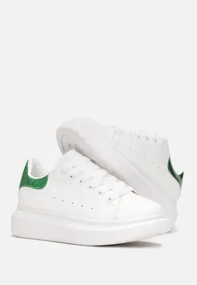 Biało-Zielone Sneakersy Doroki